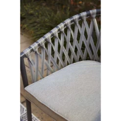 Signature Design By Ashley Palm Bliss Gray Steel Frame Dining Chair Set Gray -Patio Paradise Shop e66e0b01 abb3 4f0d 979a d89b24aa70f6