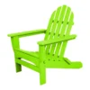Ivy Terrace Classics Lime HDPE Frame Adirondack Foldable Chair