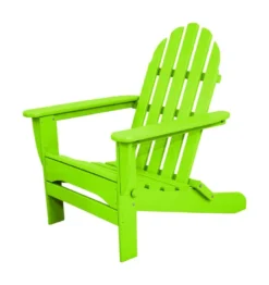 Ivy Terrace Classics Lime HDPE Frame Adirondack Foldable Chair