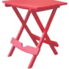 Adams® Adams Quik-Fold Cherry Red Rectangular Resin Folding Side Table