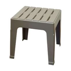 Adams® Adams Big Easy Gray Square Resin Stackable Side Table