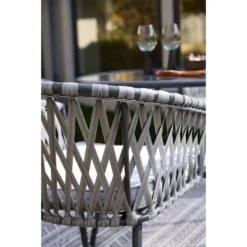 Signature Design By Ashley Palm Bliss Gray Steel Frame Dining Chair Set Gray -Patio Paradise Shop eb815035 aa25 4392 a8ac a730a1de657a