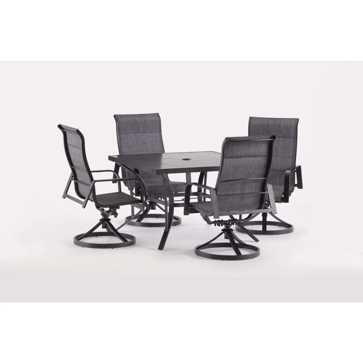 Living Accents Pacifica Black Aluminum Frame Sling Swivel Rocker 2 Living Accents Pacifica Black Aluminum Frame Sling Swivel Rocker - Image 2