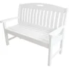 Hanover White Wood Avalon Porch Bench 37.5 In. H X 48 In. L X 51.75 In. D