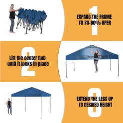 Crown Shades One Touch Polyester Canopy 9.25 Ft. H X 10 Ft. W X 10 Ft. L -Patio Paradise Shop eca040f3 592b 4081 a92d e2b757336d5a