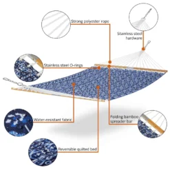 Classic Accessories 51 In. W X 78 Ft. L 2 Person Multi-color Ikat Island Quilted Hammock -Patio Paradise Shop eebe6c26 fd17 44c5 9e2c 2f2dbc6da4f6