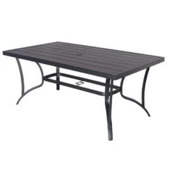 Living Accents Clark 7 Pc Black Steel Casual Dining Set Beige -Patio Paradise Shop f331877e 9028 4f9f 97d9 8d7afc1b4226