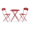 Alpine 3 Pc Red Steel Bistro Set
