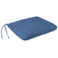 Jordan Manufacturing Blue Knife Edge Polyester Seat Cushion 3 In. H X 15 In. W X 18 In. L