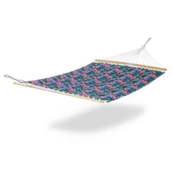 Classic Accessories 51 In. W X 78 Ft. L 2 Person Multi-color Happy Blooms Quilted Hammock