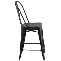 Flash Furniture 1 Pk Black Metal Contemporary Bar Stool -Patio Paradise Shop f7b5ea1f e54b 44ac 80ba 98f6f4766117