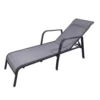 Living Accents Pacifica Black Aluminum Frame Sling Chaise Lounge Blue