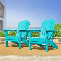 Glitzhome Aqua HDPE Frame Adirondack Chair -Patio Paradise Shop fb05e284 7d03 478f 8d5b 76d8c6228b74