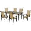 Hanover Brigantine 7 Pc Espresso Bean Aluminum Patio Set